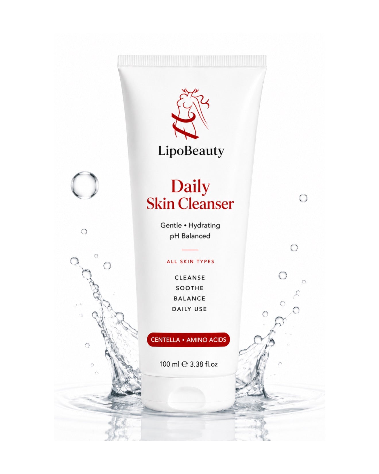LipoBeauty Daily Skin Cleanser – Milde Gezichtsreiniger met Centella & Aminozuren | 100 ml