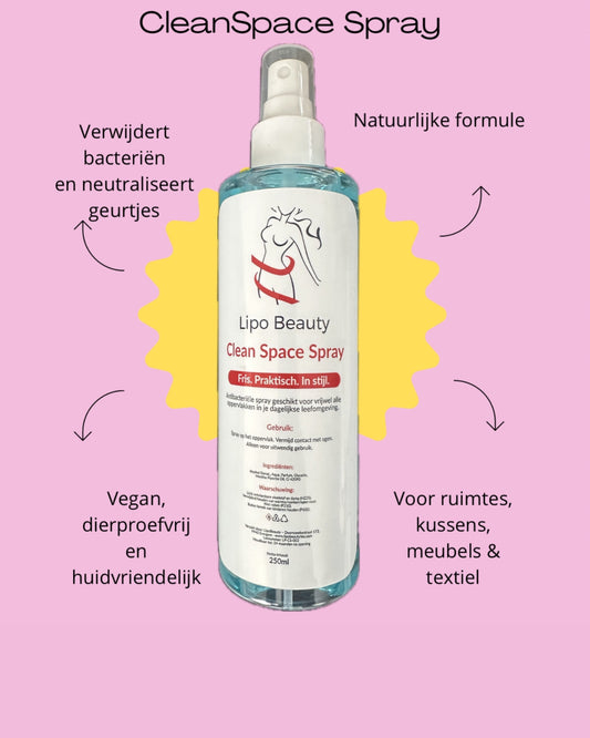 Fris. Zuiver. Beschermd. Ontdek de Lipo Beauty Clean Space Spray!